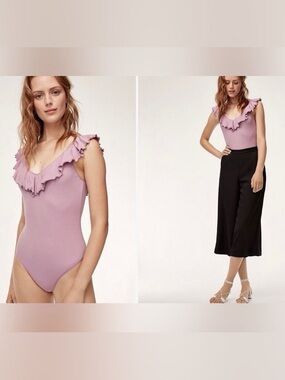 Wilfred by Aritzia Danette Bodysuit, Lavender, Small